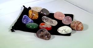 7 Assorted Tumbled Polished Stones in a Velvet Bag Chakra