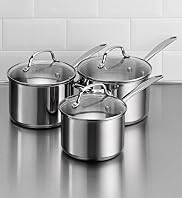 3 Piece Stainless Steel Saucepan Set