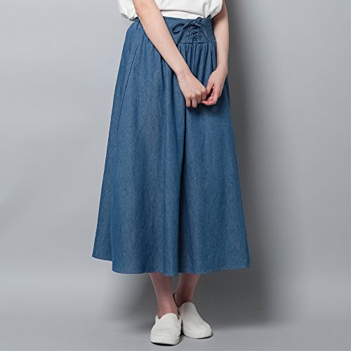 (チャイム) CHIMEウエストすっきり見え デニムレースアップスカート ウィメンズ