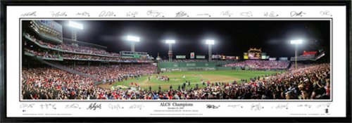 Buy Boston Red Sox 2007 ALCS Champions Standard Framed Panoramic Photo with Team Signatures by EI