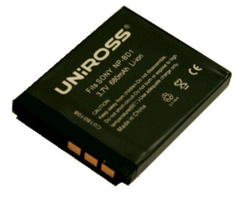 Uniross U0180016 Li-Ion Ersatzakku f&uuml;r Sony NP-BD1 (680mAh) Preisvergleich