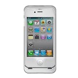 iPhone 4 and 4S Solar Powered Rechargable External Battery Case - White or Black (Fits AT&T and Verizon iPhone 4 and 4S)