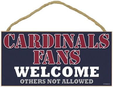 St Louis Cardinals Small Wood Welcome Sign