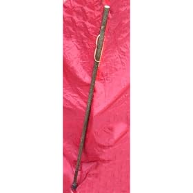 48" Chestnut Hiking Pole w/ Bark And Rubber Ferrule