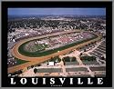 Kentucky Derby - Churchill Downs Aerial - Lg - Plaque Mounted & Laminated Print