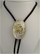 Sterling Silver/gold Plated Eagle Head Bolo Tie