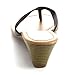 FASHION FOCUS KAVA-22 Women Casual Slip On Thong Toe Stacked Mid Wedge Sandals