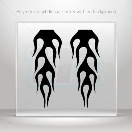 Decal Stickers Pair Of Flames Decoration Bike Motorbike Bicycle Vehicle ATV cars Garage 0502 XW9X5