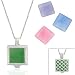 Sterling Silver Genuine Green Jade, Blue Jade, Pink Jade, an