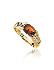 Madeira Citrine and Diamond Ring in 14K Gold