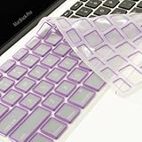 TopCase Silicone Keyboard Cover Skin for Macbook Unibody Whtie 13-Inch / Macbook Pro Aluminum Unibody 13, 15, 17-Inch with or without Retina Display / Macbook Air 13-Inch / Old Macbook White 13-Inch / Wireless Keyboard with TopCase Mouse Pad (PURPLE)