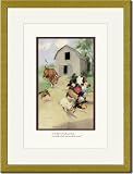 Gold Framed/Matted Print 17x23, Teddy Roosevelt's Bears: The Bull