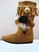 WOMENS CALF BOOT SIZE 8 - 9 MINNETONKA REAL SUEDE TRIBAL -RIDING-COSTUME-INDIAN FEATHER "CUSTOM HAND DECORATED BOOT FOR YOU"