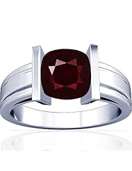 14K White Gold Cushion Cut Ruby Solitaire Ring