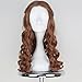 miss u hair Long Brown Curly Wig Women Wavy Halloween Party Cosplay Wig