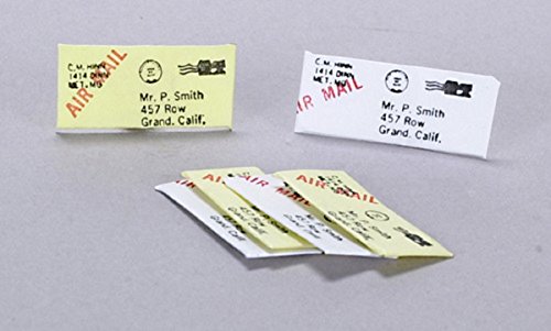 Town Square Miniatures Dolls House Post 6 Letters 1:12 Scale Post Office Hall Mail Box Accessory