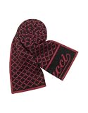 Gucci Signature Diamond Pattern Wool Long Scarf Red