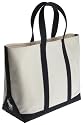 Ralph Lauren Women's Canvas Tote Bag, White/Navy