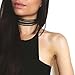 Akak Store Newest Summer Simple Fashion Black Multilayer Chenille Choker Necklace for Women Girls