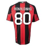 #80 Ronaldinho AC Milan Home 10/11 Kid Soccer Jersey & Matching Short Set