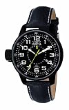 INVICTA F0051 BLACK IP UNISEX Analogue GMT with Leather strap Watch