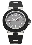 Bvlgari ALW38GVD Diagono Gray Dial Rubber Automatic Men's Watch