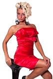 Satin Bandeau Etui Kleid Cocktailkleid mit Deko Schleife