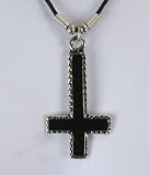 Unholy Inverted Cross Necklace Occult Black Metal Goth