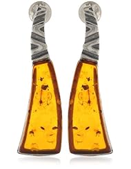 Sterling Silver Honey Amber Medium Earrings