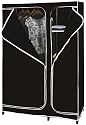 Designer Habitat - Double Canvas effect Wardrobe Clothes Rail Storage in Black