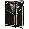 Designer Habitat - Double Canvas effect Wardrobe Clothes Rail Storage in Black