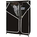 Designer Habitat: Double armoire penderie grand format en toile de couleur noir