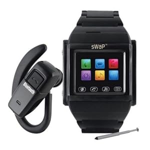sWaP Classic montre t&eacute;l&eacute;phone portable  Bluetooth Quadribande SIM