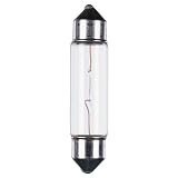 10W Satin White Xenon Light Bulb with Festoon Base