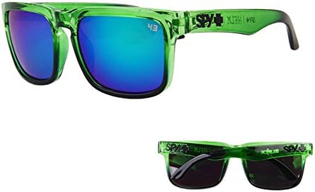 Personalized Retro Anti-reflective Uv Protection Sunglasses (Translucent-green+fade black Frame / Blue Lens) Sp1#08
