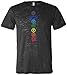 Yoga Clothing For You Mens Colored Chakras Burnout Tee Shirt