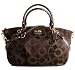 NEW AUTHENTIC COACH LARGE MADISON DOTTED OP ART SIGNATURE SOPHIA (Brown/Mahogany