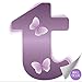 Wall Letter Stickers Custom Name Decals Girls Personalized Initial Baby Nursery Kids Room Decor Child Playroom Bedroom Home Vinyl Alphabet Removable Peel Stick Butterflies (Letter t Purple Butterfly)