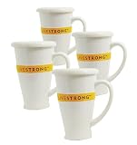 Livestrong by Chantal Latte Mug with Lid, Glossy White