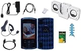 9 Items Accessory Combo Kit for Sony Walkman S Series Video MP3 Player (NWZ S540, NWZ S544 and NWZ S545): Includes (Blue) Soft Gel TPU Skin Case Cover, LCD Screen Protector, Belt Clip, Wall Charger, Car Charger, 2in1 USB Cable, 3.5mm Auxillary Cable, Foldable Mini Speakers and Light Blue Fishbone Style Cable/Earphone Smart Wrap