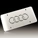 Audi Chrome Logo on Satin License Plate