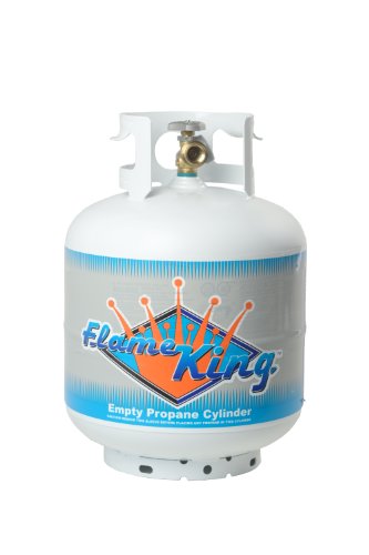 Flame King YSN230 Steel Propane Cylinder with Overflow Protection Device Valve and Built-in Gauge, 20-Pound