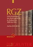 Rgz: Entscheidungen Des Reichsgerichts in Zivilsachen 1880 Bis 1945