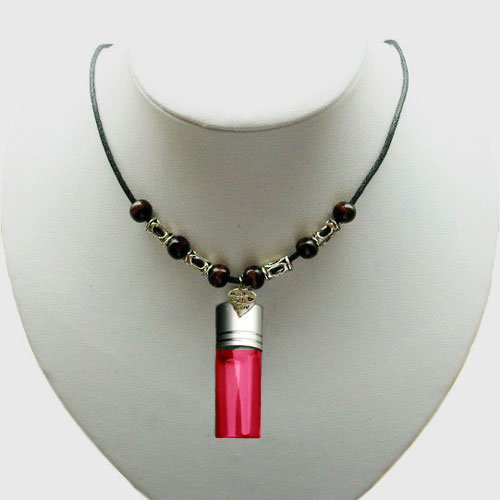 Women's Gothic Heart Necklace w/ Romantix Pheromone Bottle Pendant