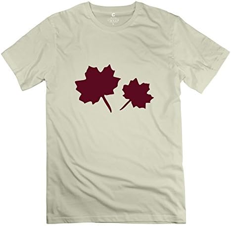 ZYA6W Man's Leaves Causal Fashion T Shirt Natural L