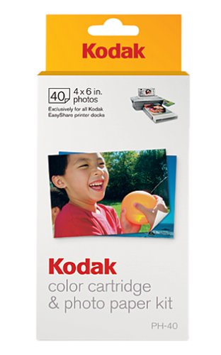 Kodak PH40 Color Cartridge & Photo Paper Kit for Kodak EasyShare Printer Docks