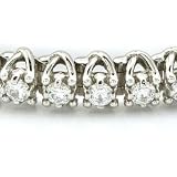 14K White Gold Diamond Bracelet -- 3.00 Ct. I1-I2 J/K