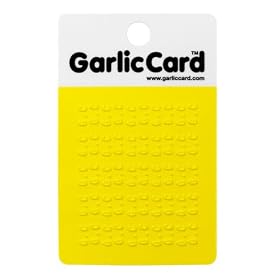 Garlic Card - Purees Garlic Quickly & Easily - Yellow