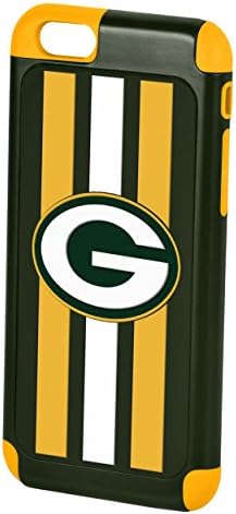 Forever Collectibles Official Licensed NFL Dual Hybrid 4.6" iPhone 6 Rugged Case - Retail Packaging (Green Bay Packers)