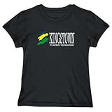 T-SHIRT WOMAN BLACK  KINGSTOWN BRUSH  ST. VINCENT & THE GRENADINES
